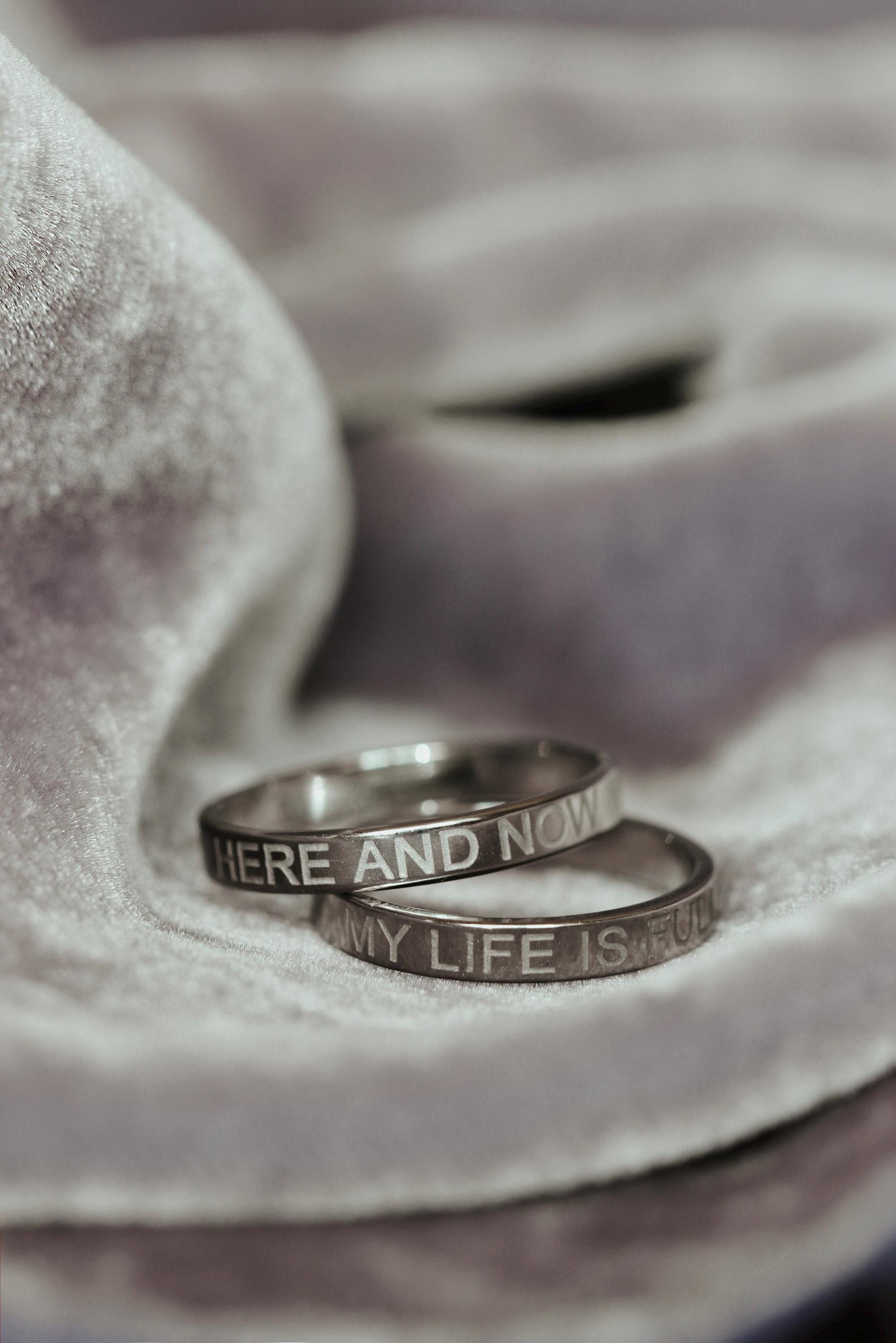 Personalized Engraved Ring. Custom Stainless Steel Band.