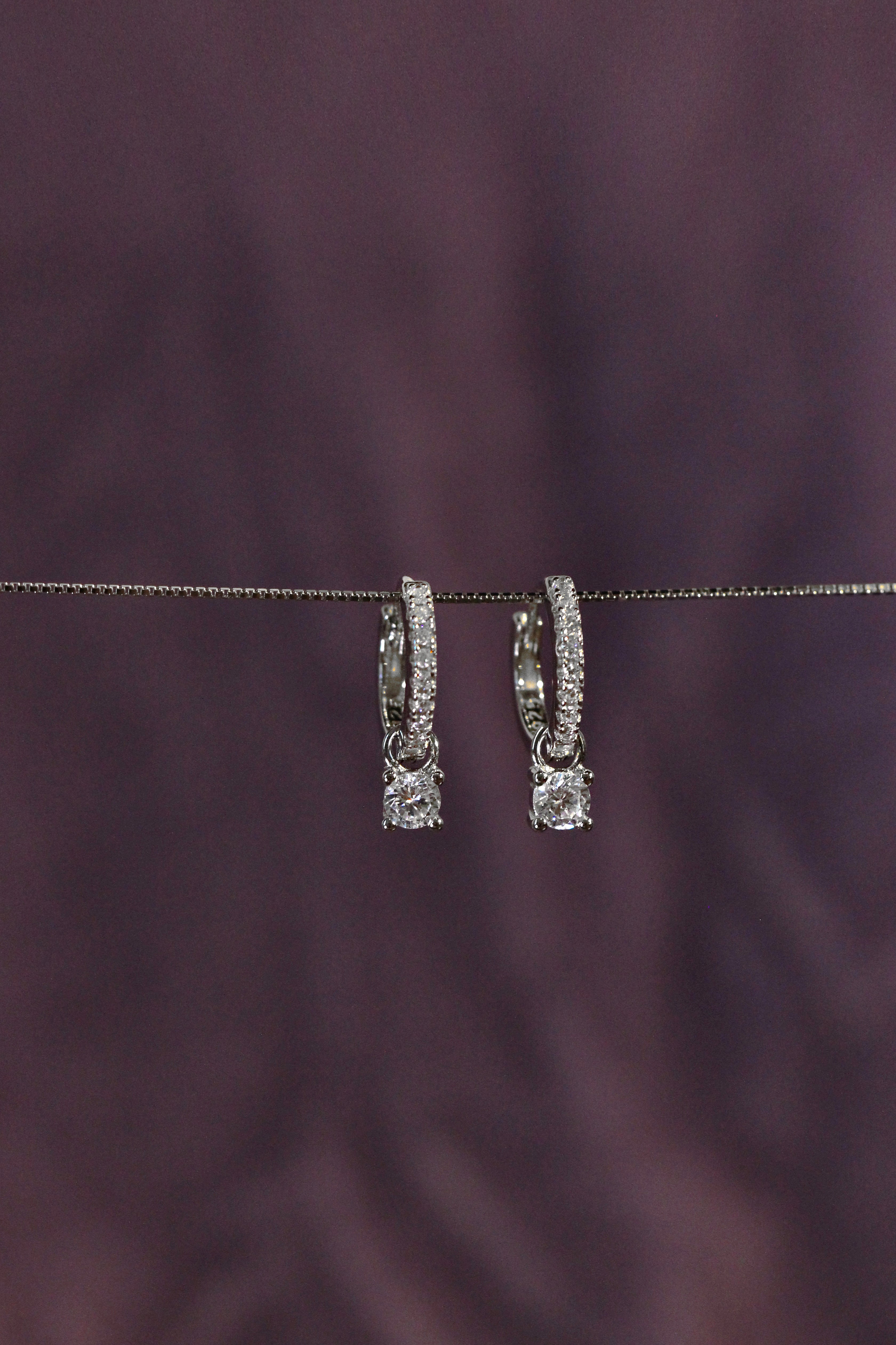 Dancing Stones Hoop Earrings.