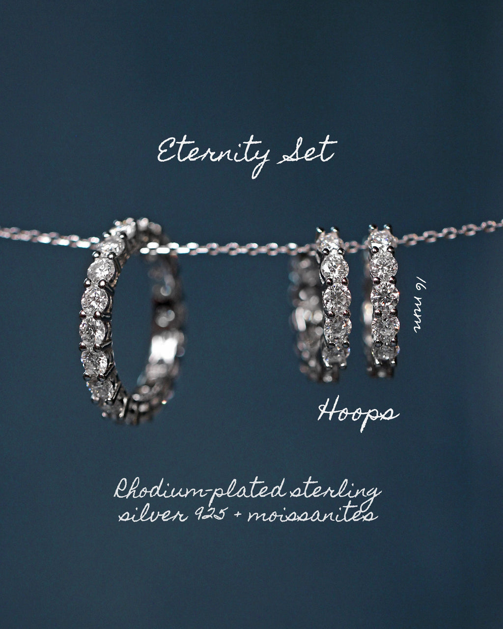 Eternity Set. Premium Silver & Moissanites.