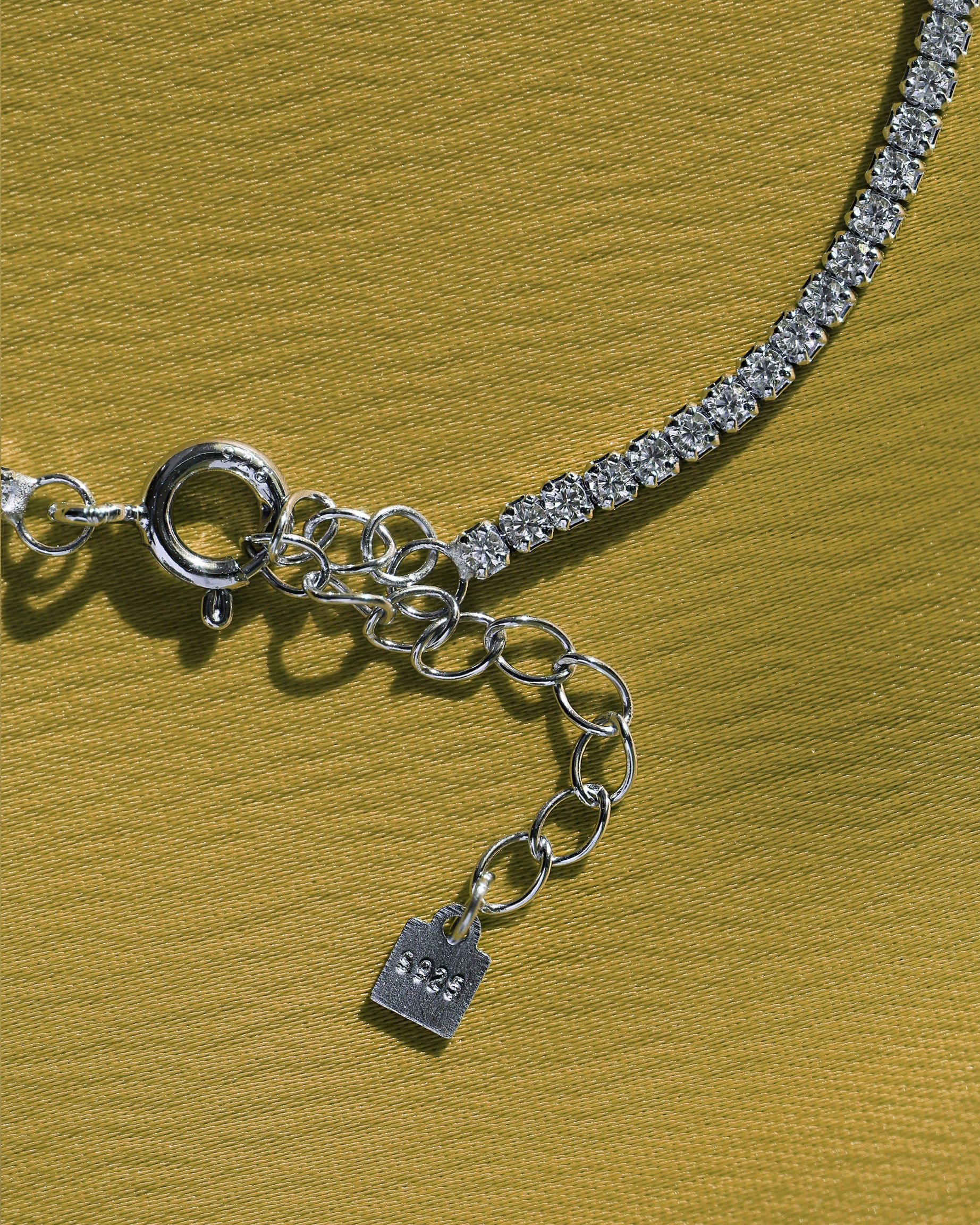 Dainty Sterling Silver 925 Tennis Bracelet: High Carbon Diamonds.
