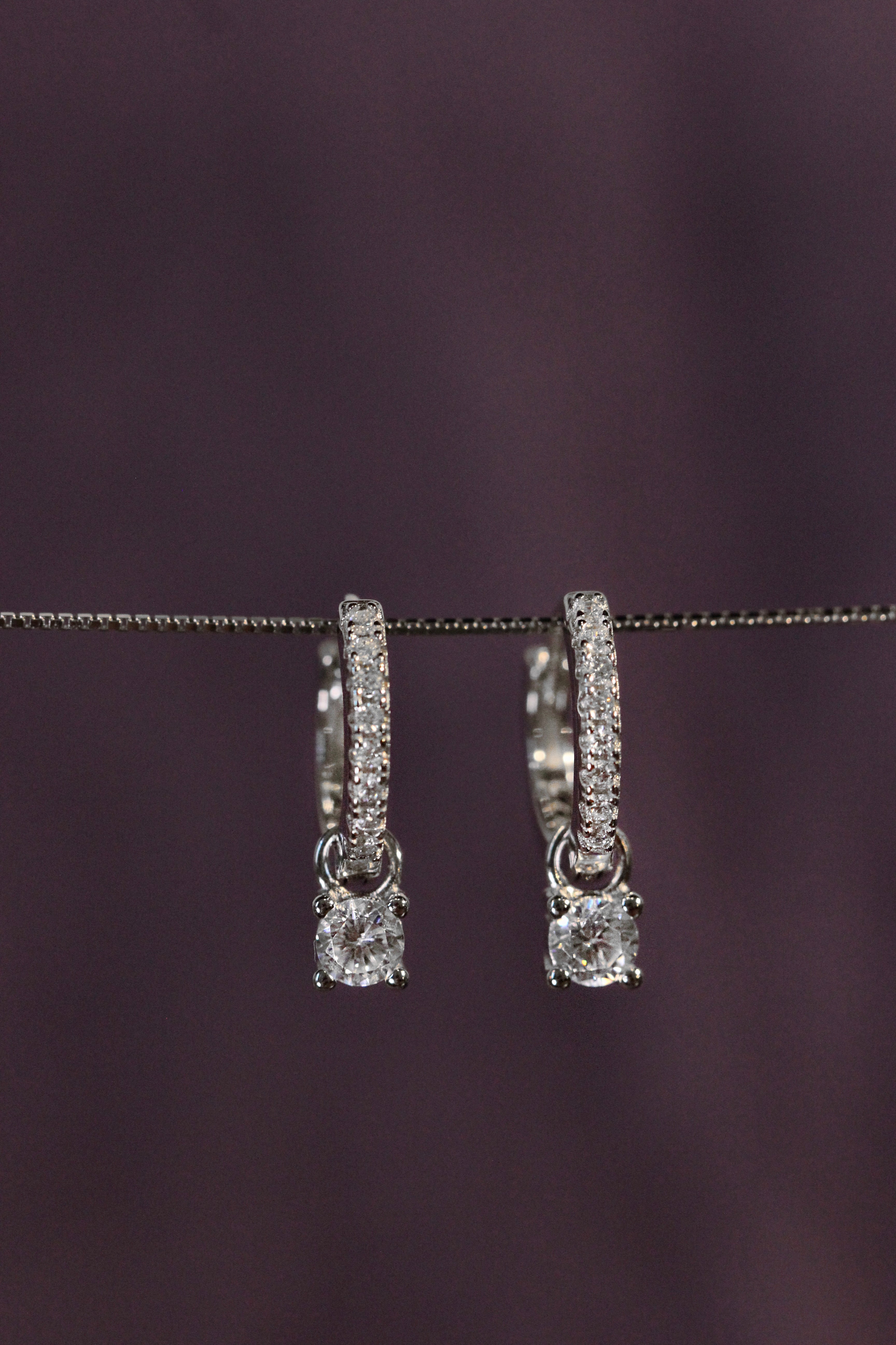 Dancing Stones Hoop Earrings.