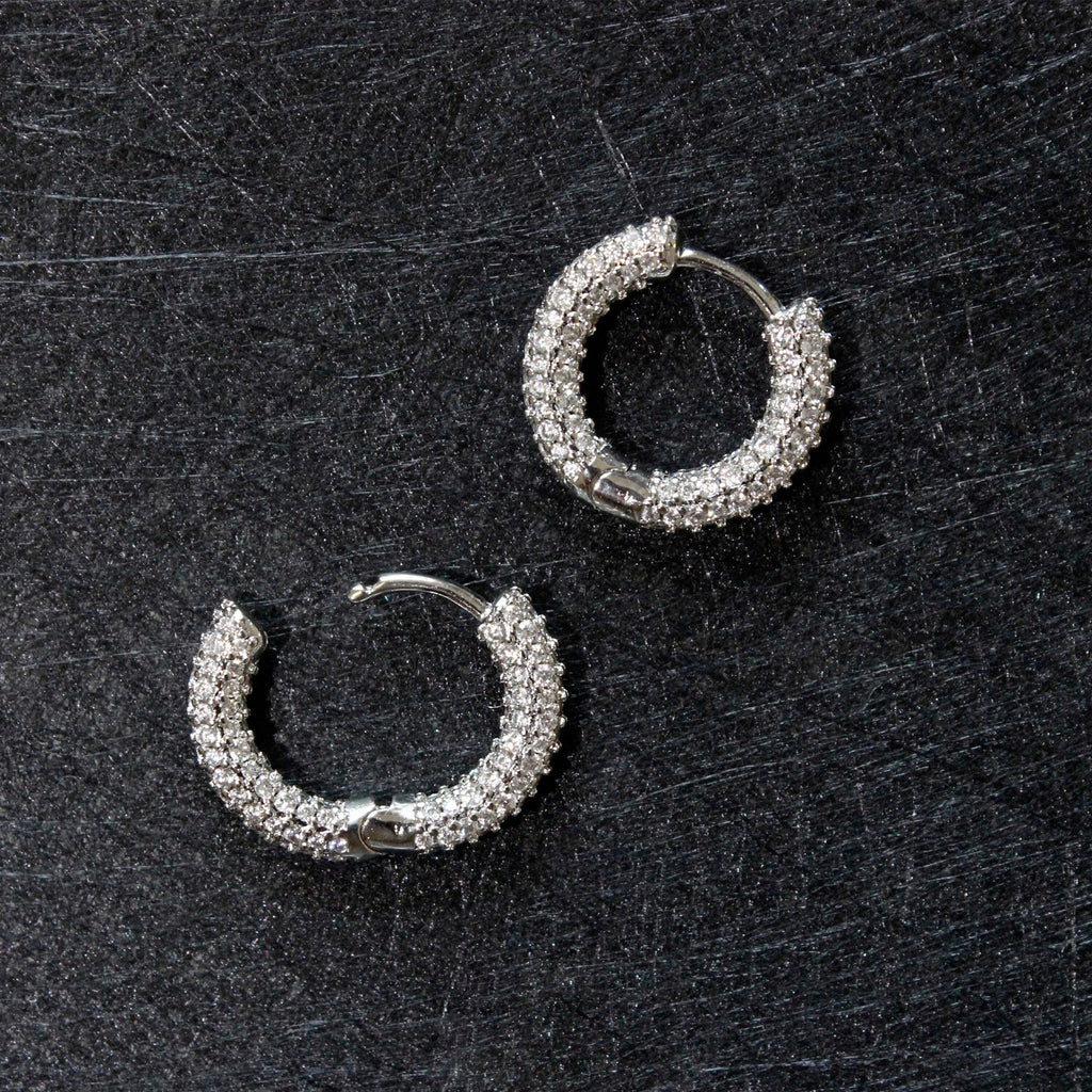 Sugar Hoops. Petit (9 mm) Sterling Silver 925 Huggies.