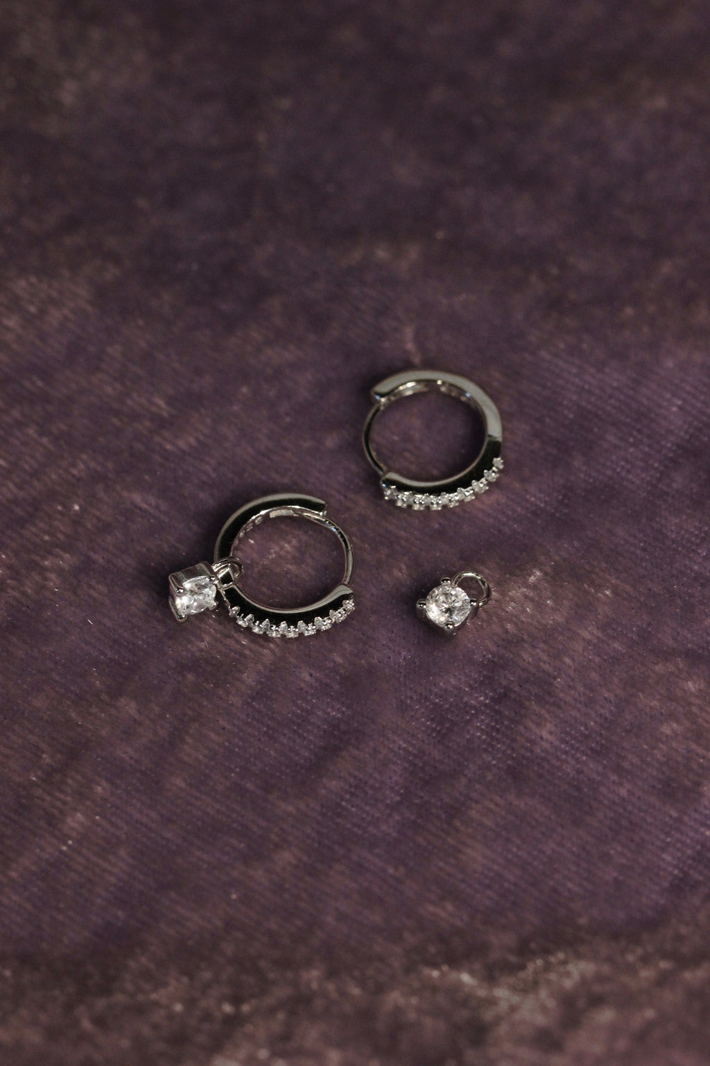 Dancing Stones Hoop Earrings.