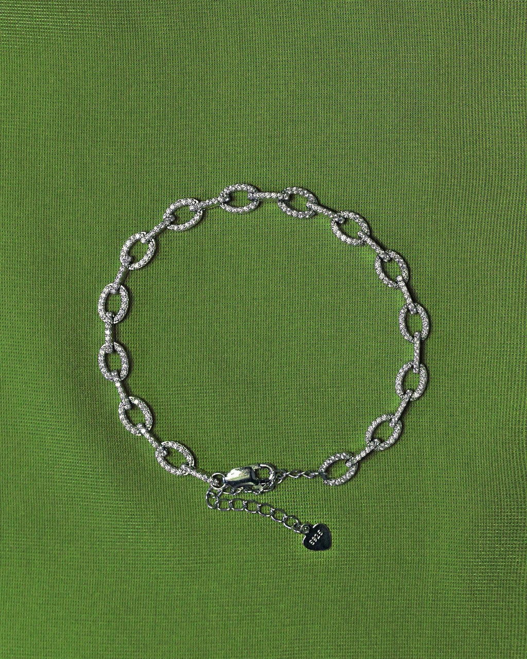 Chain bracelet. Rhodium-plated Sterling Silver 925 + High Carbon Diamonds.