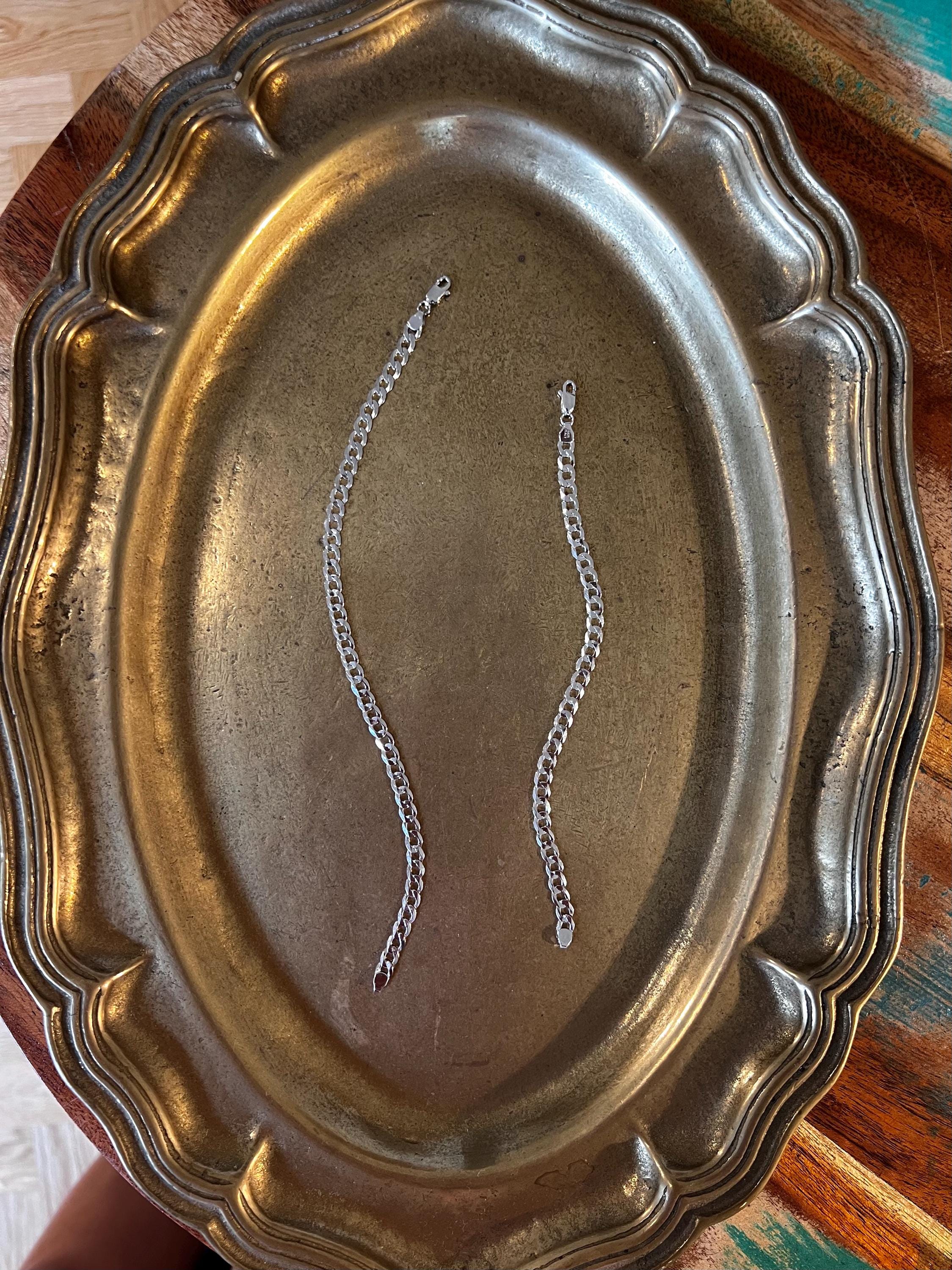 Bold chain anklet: rhodium plated 925 sterling silver ankle chain.