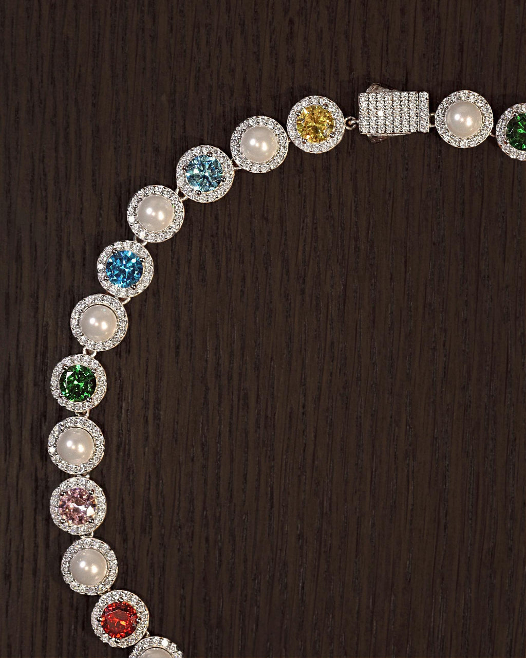Joyful Bubbles Choker. Rhodium-plated Sterling Silver 925 + High Carbon Diamonds.