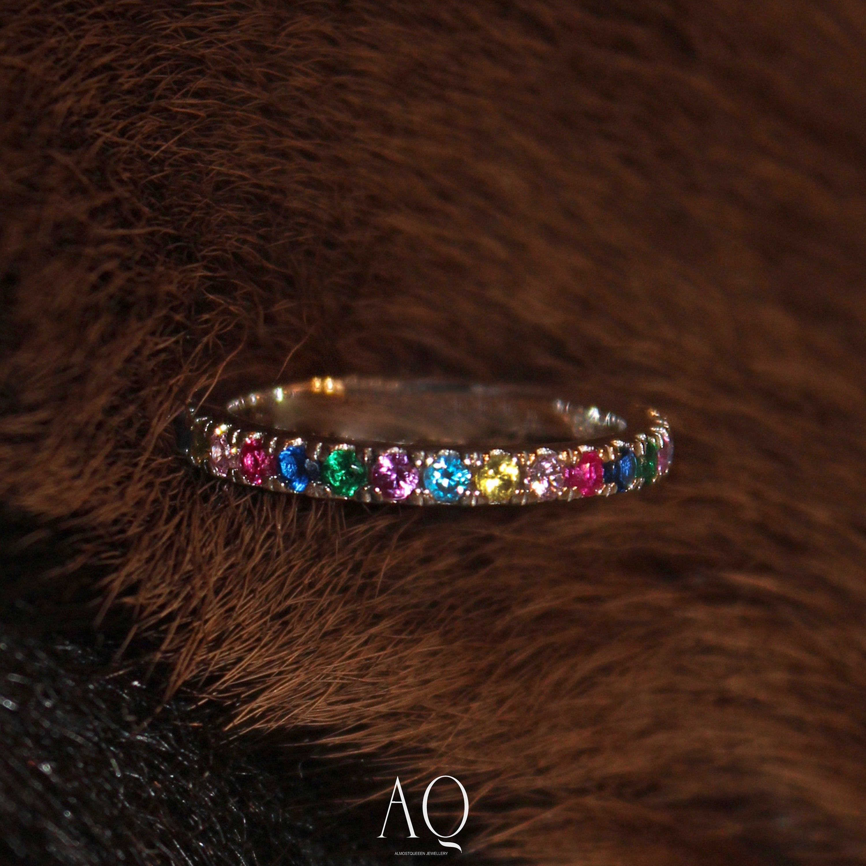 Charming Ring. Rhodium-plated Sterling Silver 925 Ring + Vibrant High Carbon Diamonds.