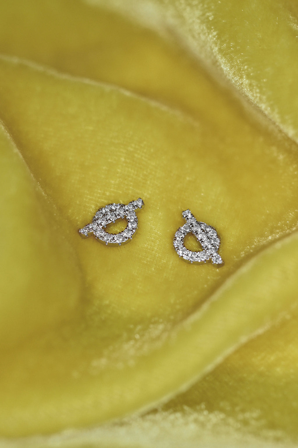 Dainty Stud Earrings: Moissanites + Rhodium-plated Sterling Silver 925