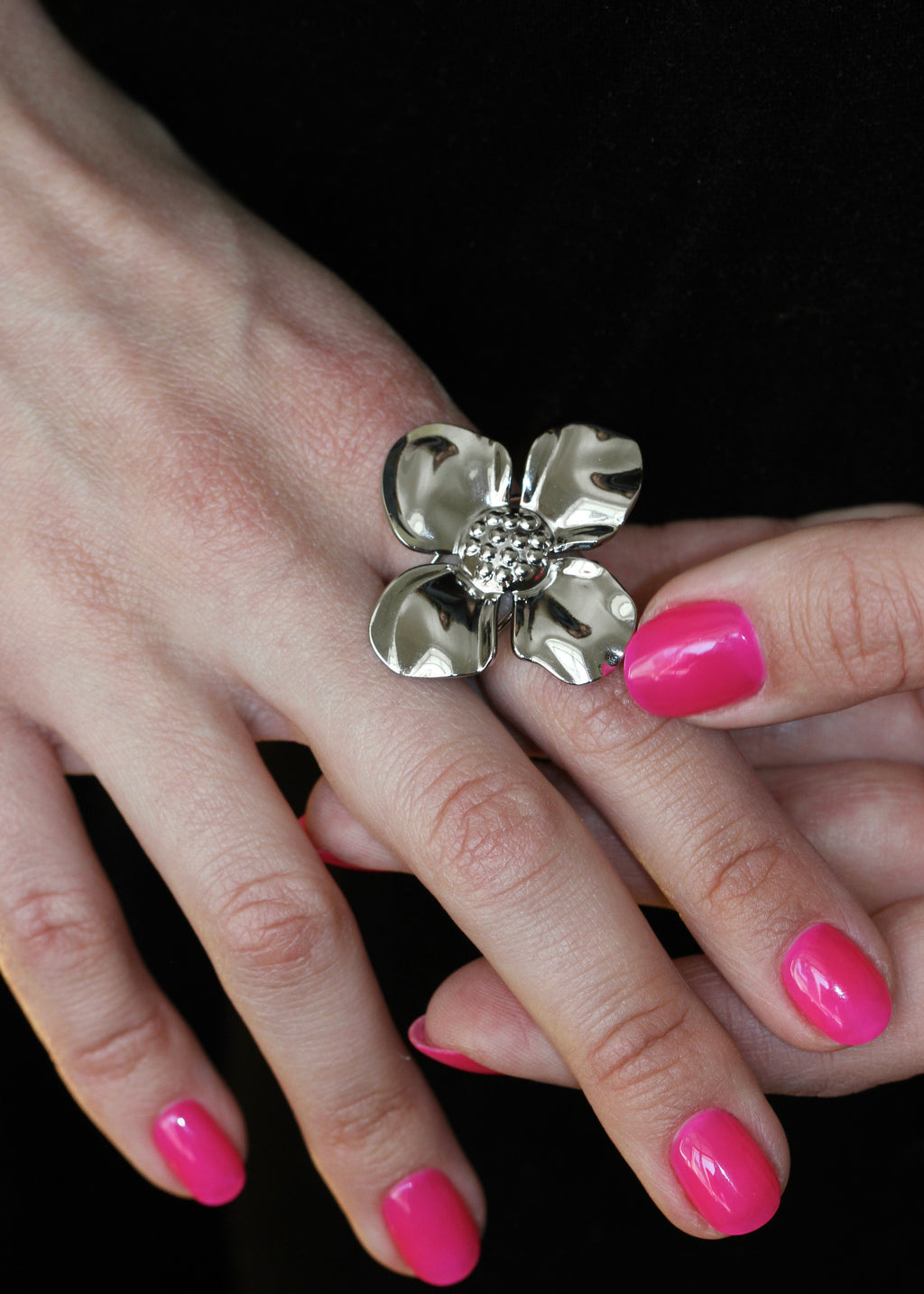 Morning Dogwood Ring: Hypoallergenic Stainless Steel