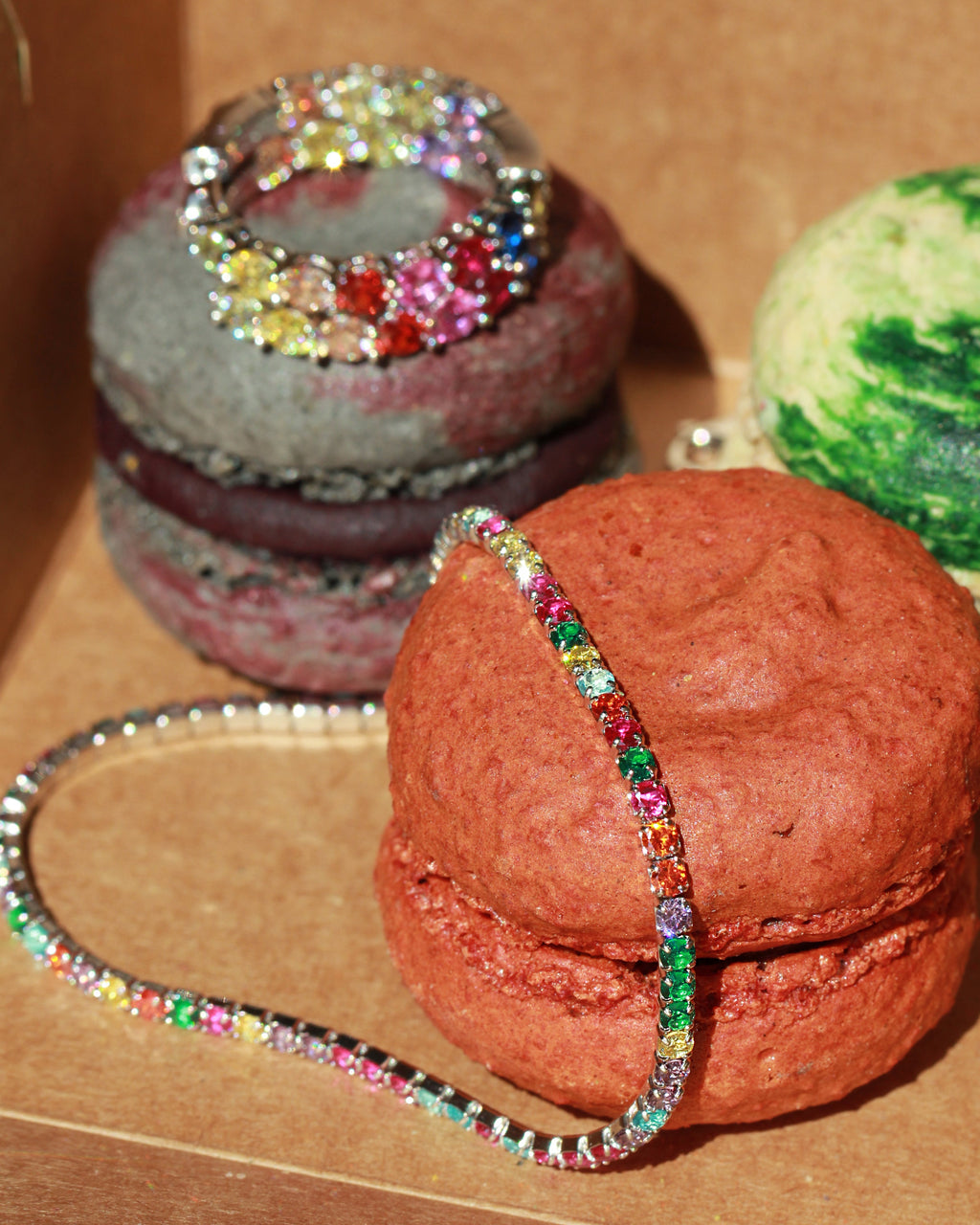 Charming Vibrant Tennis Choker. Rhodium-plated Sterling Silver 925 + High Carbon Diamonds.