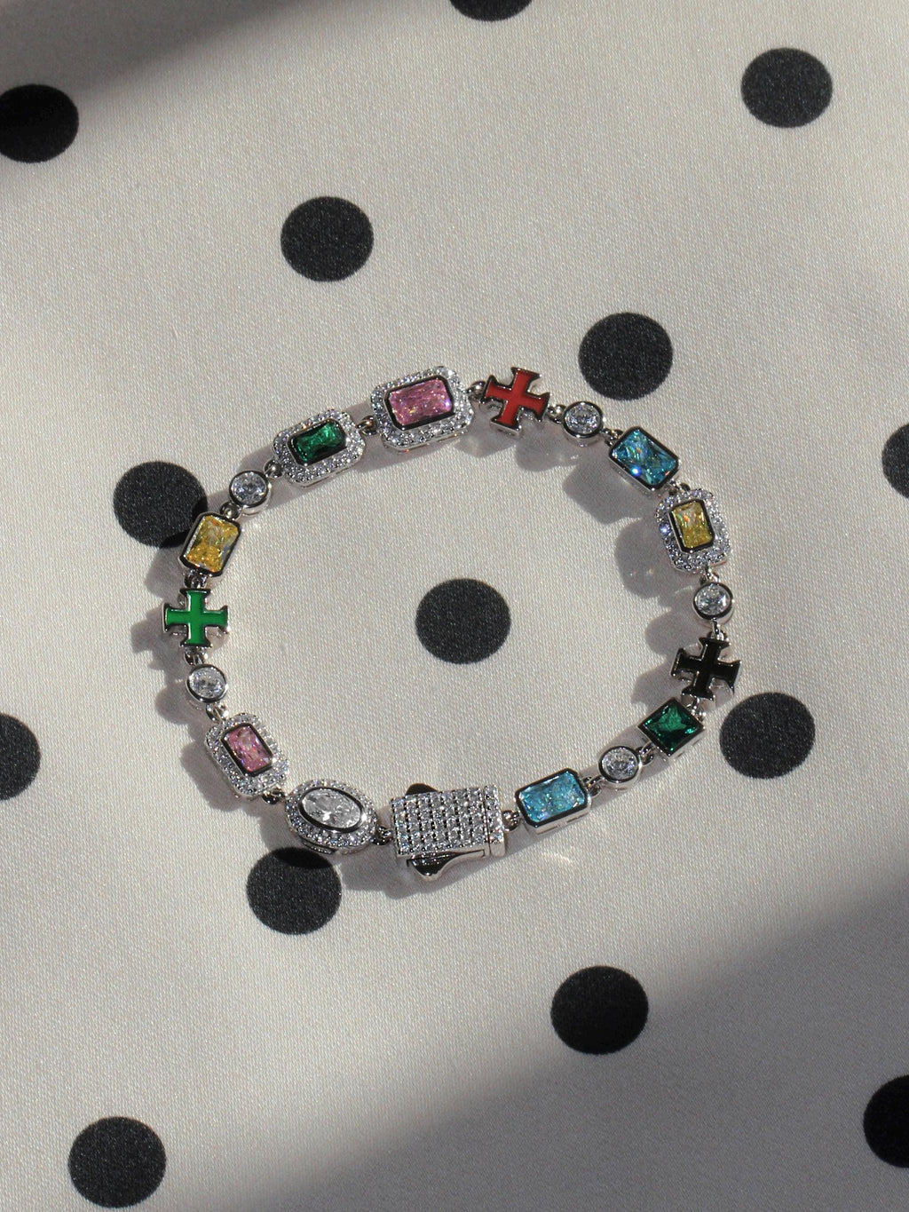 Gem Symphony Bracelet. Sterling Silver 925 + High Carbon Diamonds.