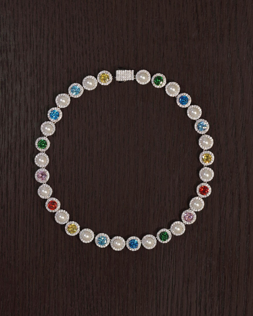 Joyful Bubbles Choker. Rhodium-plated Sterling Silver 925 + High Carbon Diamonds.