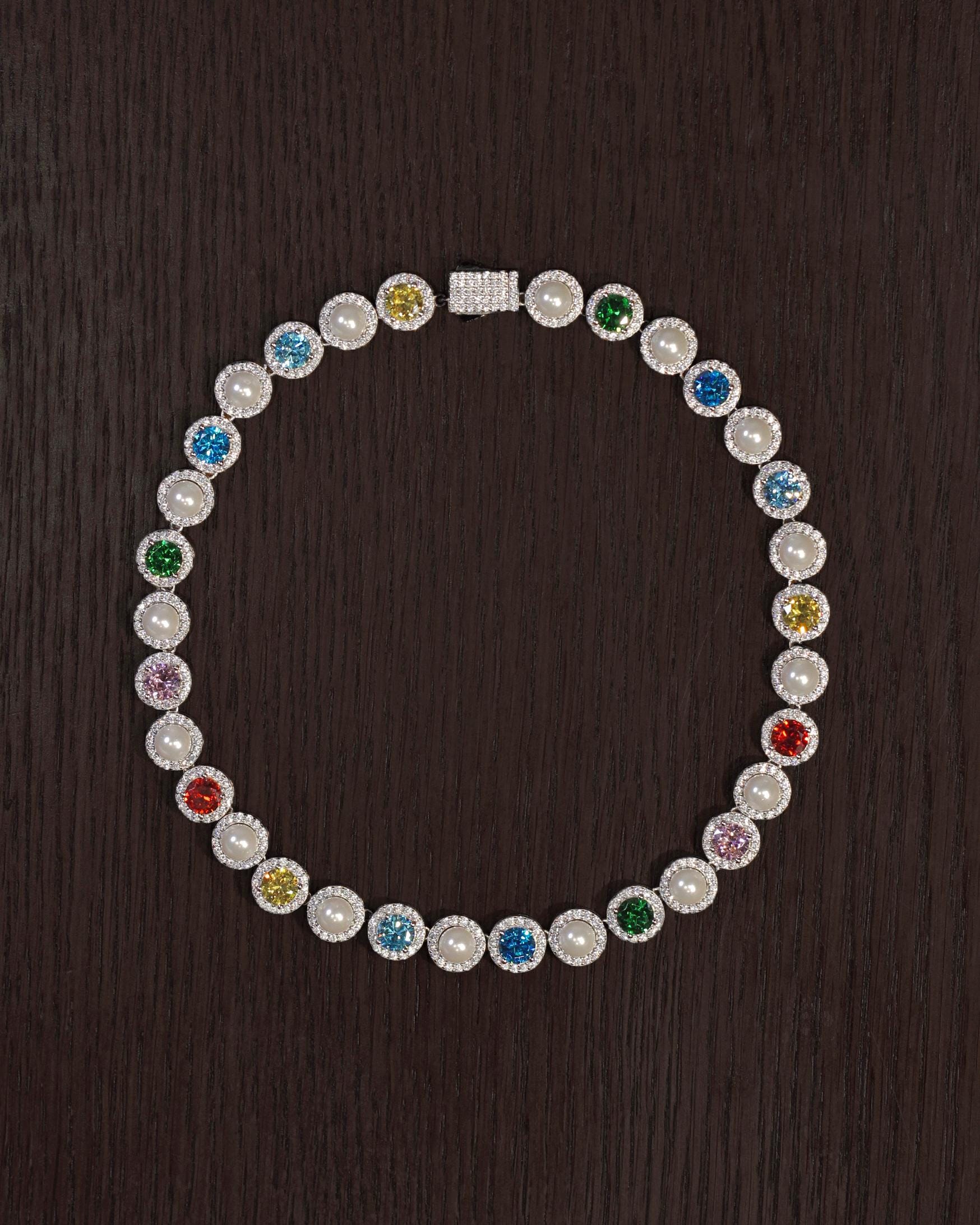 Joyful Bubbles Choker. Rhodium-plated Sterling Silver 925 + High Carbon Diamonds.