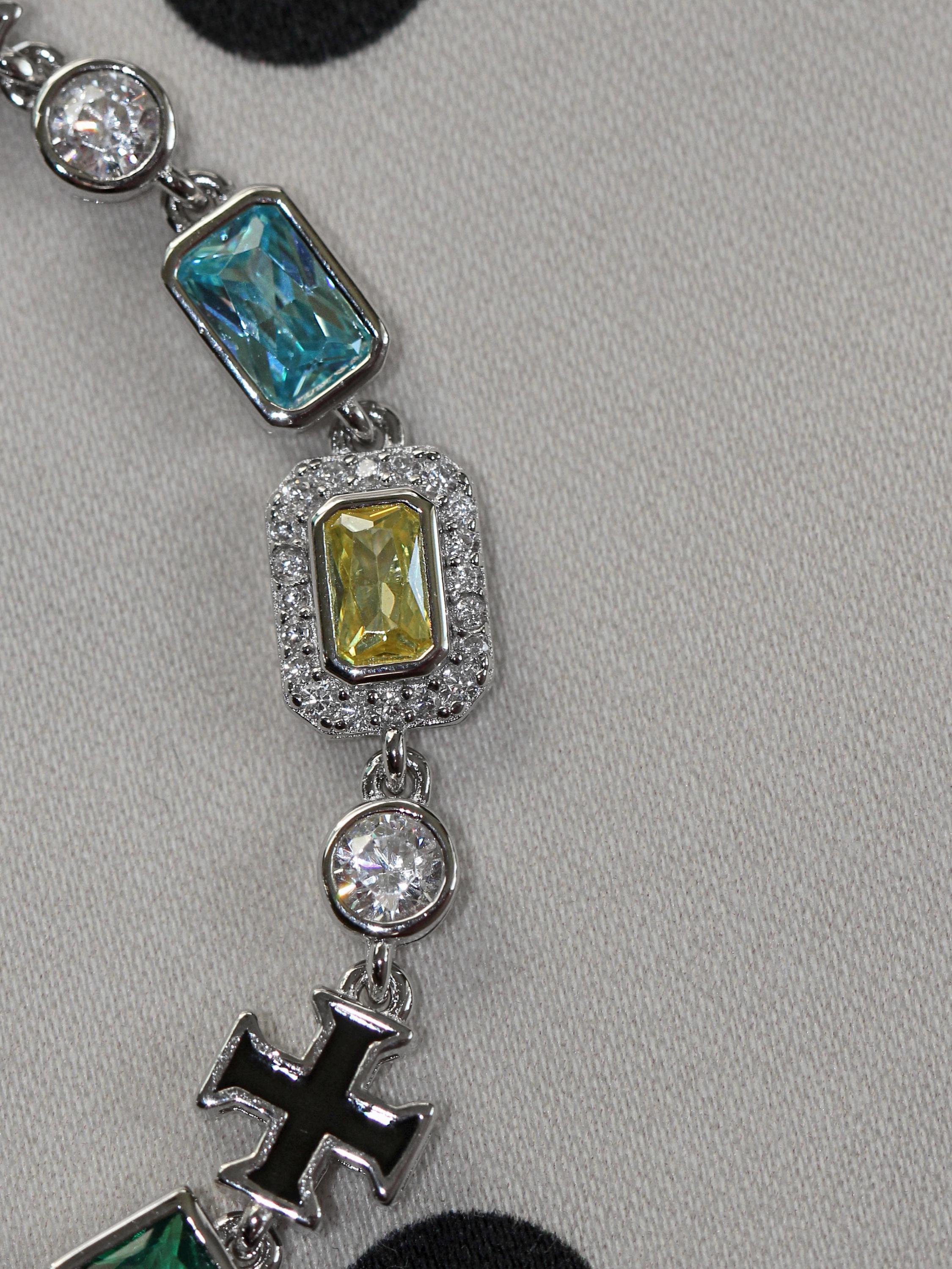 Gem Symphony Bracelet. Sterling Silver 925 + High Carbon Diamonds.