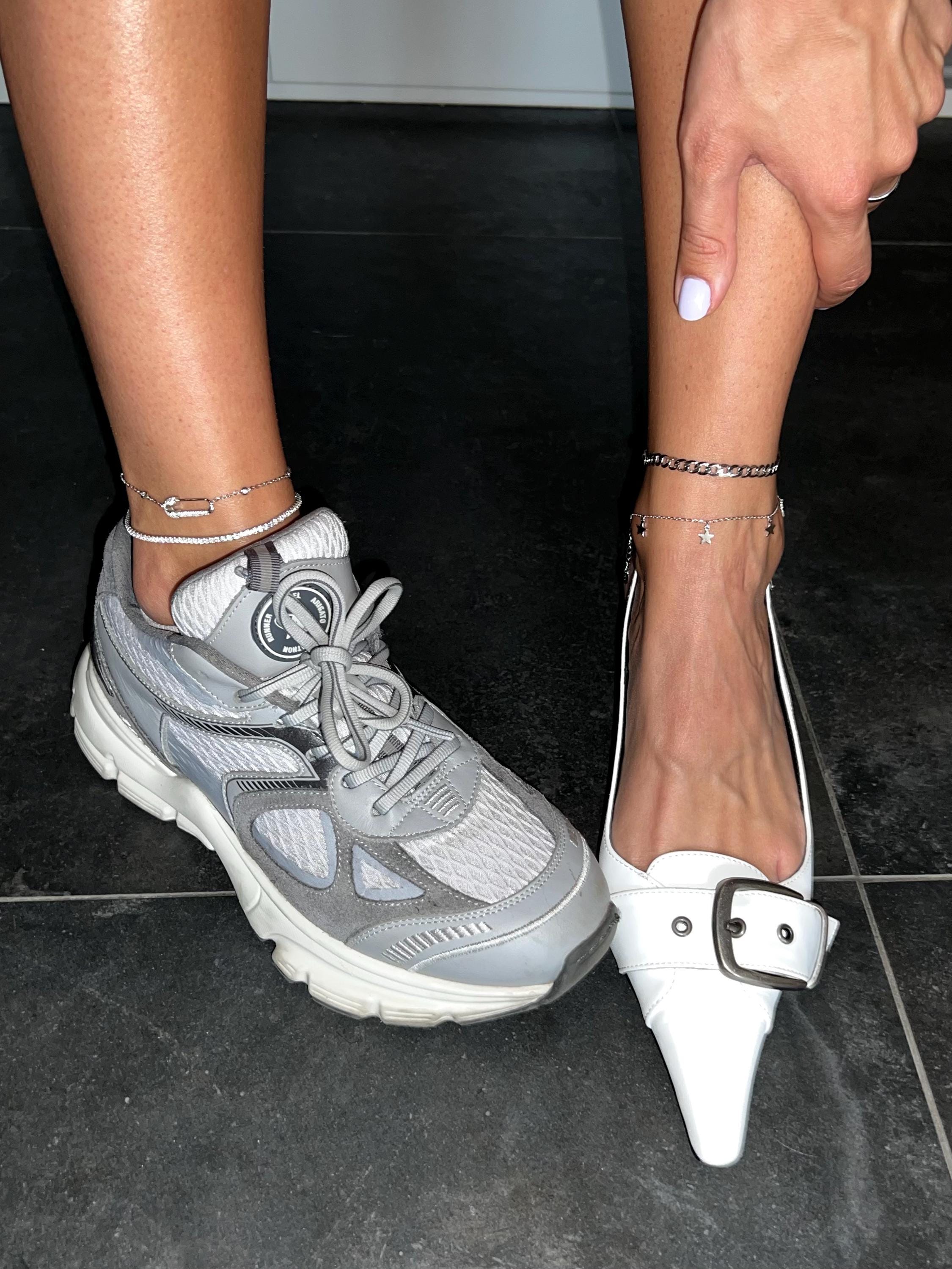 Bold chain anklet: rhodium plated 925 sterling silver ankle chain.