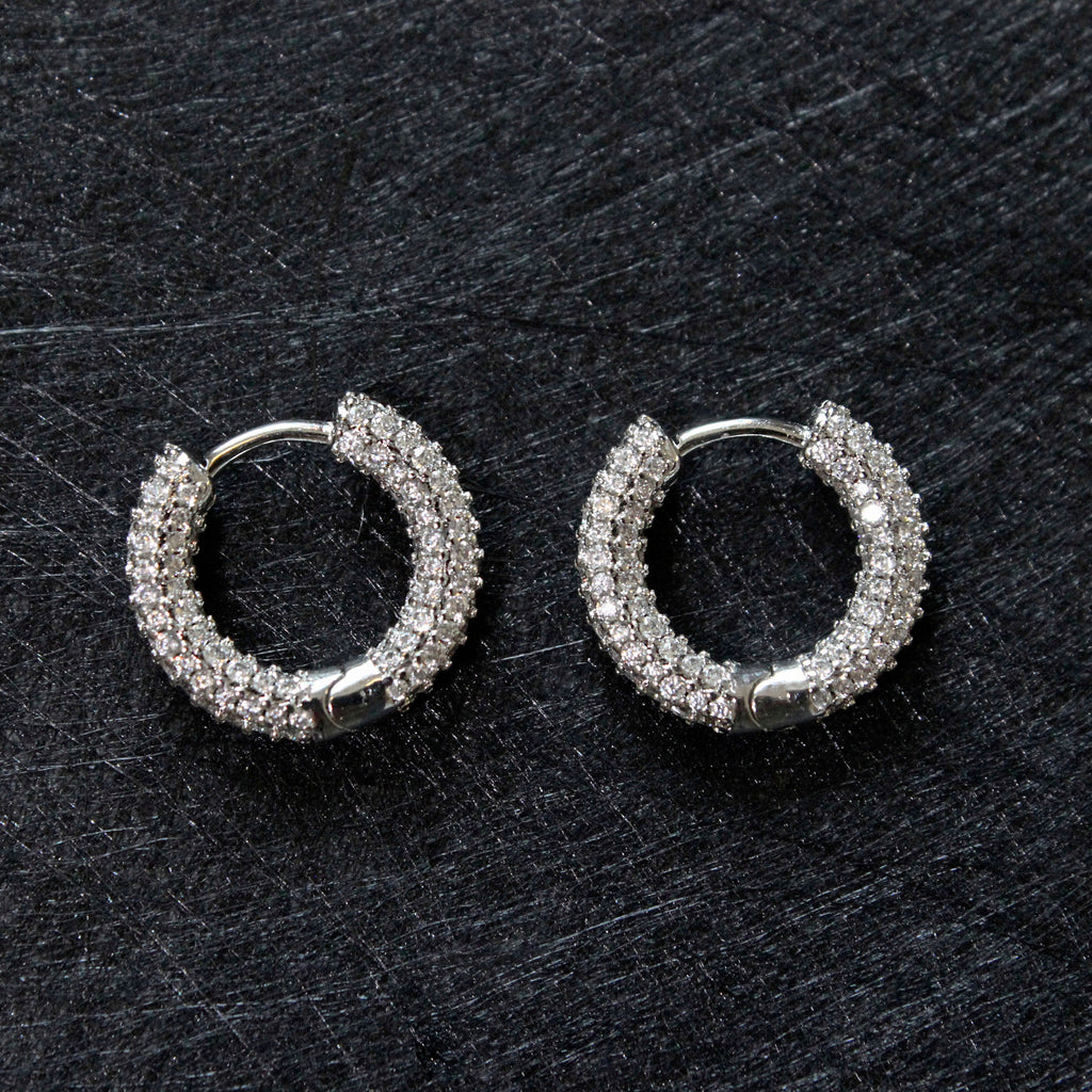 Sugar Hoops. Petit (9 mm) Sterling Silver 925 Huggies.