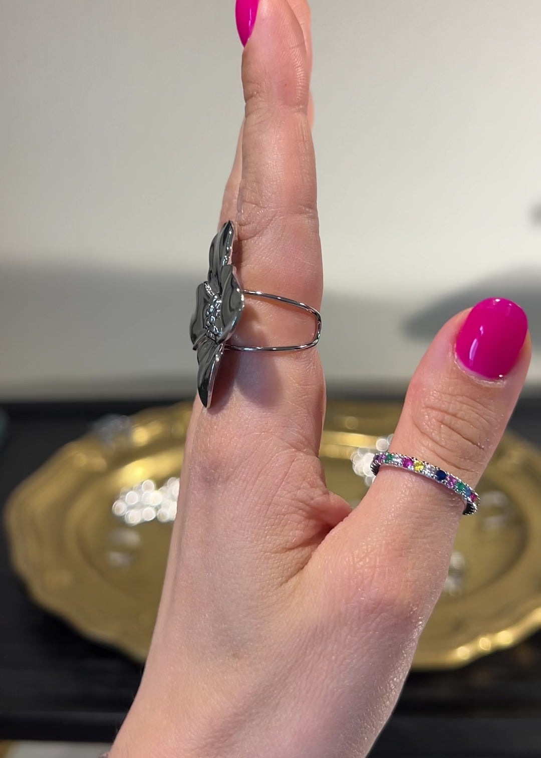 Morning Dogwood Ring: Hypoallergenic Stainless Steel