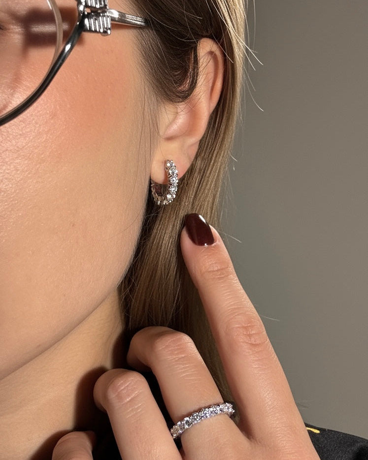 Eternity Set. Premium Silver & Moissanites.